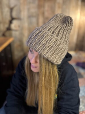 Czapka RIB z wełny peruwiańskiej; beż